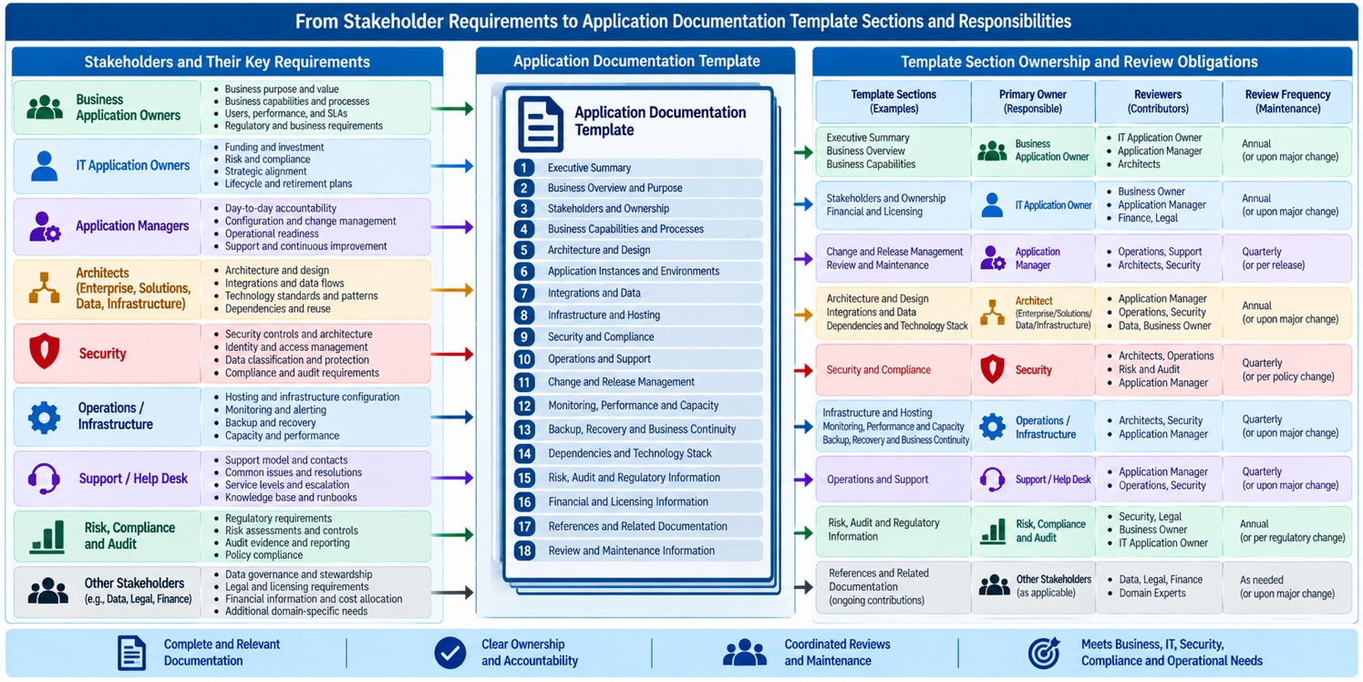 Build Application Documentation Template Sections from Each Critical ...