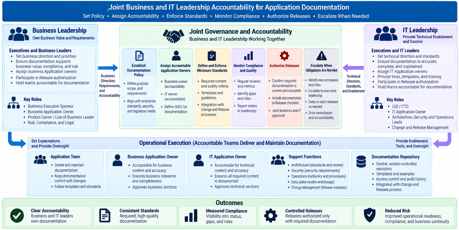Make Business and IT Leadership Accountable for Application Documentation — Joint business and IT leadership accountability…